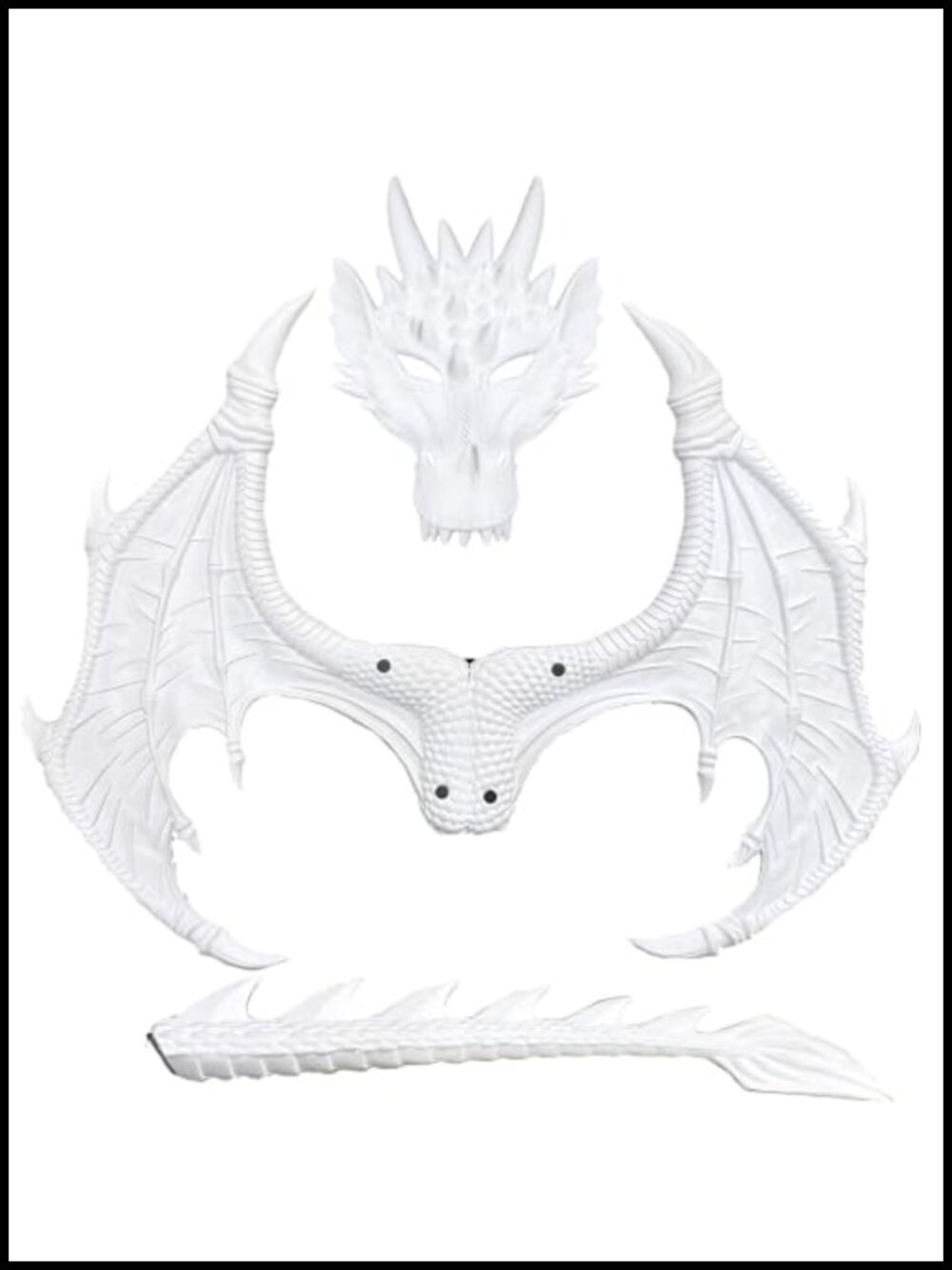 Dragon Wings Mask Tail Set 3D PU Foam Halloween Costume Unisex